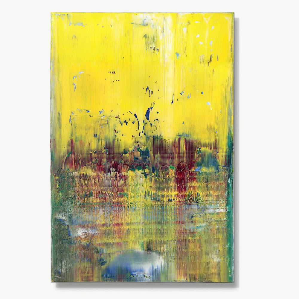 A Harmony of Stillness and Motion -Red Unicorn Art - Original abstract impressionist painting with vibrant, bold colors and rich, thick textures. One-of-a-kind, hand-painted art crafted with love for over 15 years."