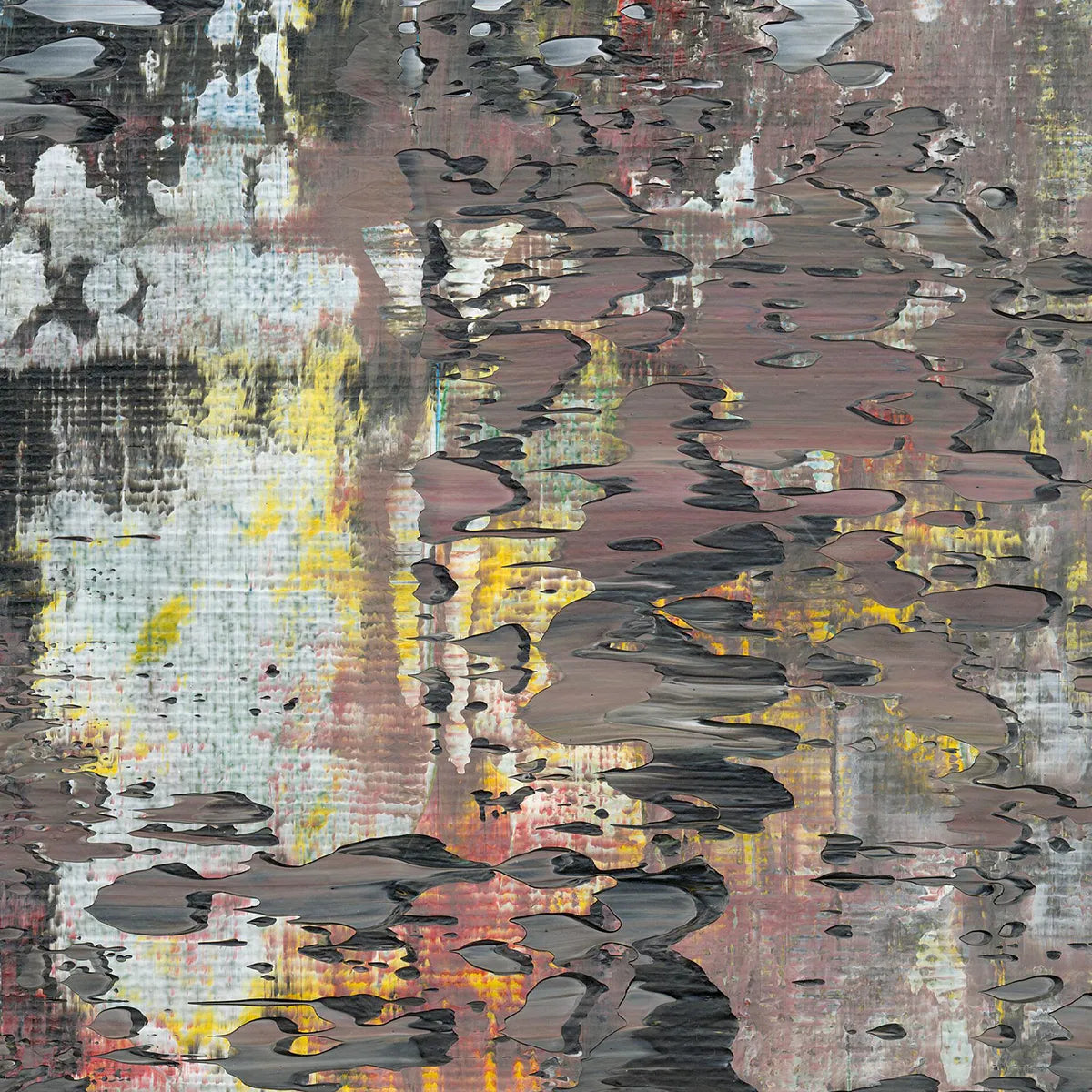 A Quiet River In the Forest -Red Unicorn Art - Original abstract impressionist painting with vibrant, bold colors and rich, thick textures. One-of-a-kind, hand-painted art crafted with love for over 15 years."