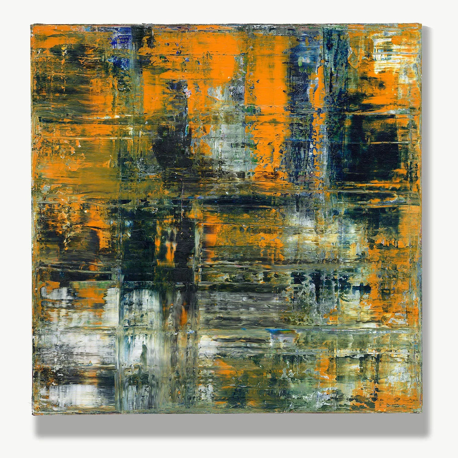 A Wetland at Dawn -Red Unicorn Art - Original abstract impressionist painting with vibrant, bold colors and rich, thick textures. One-of-a-kind, hand-painted art crafted with love for over 15 years."