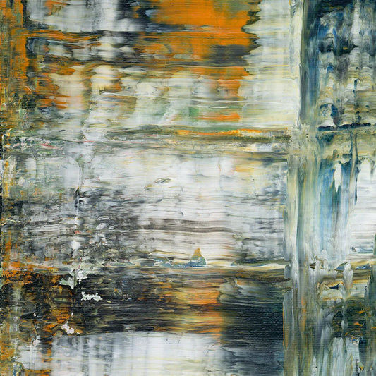 A Wetland at Dawn -Red Unicorn Art - Original abstract impressionist painting with vibrant, bold colors and rich, thick textures. One-of-a-kind, hand-painted art crafted with love for over 15 years."