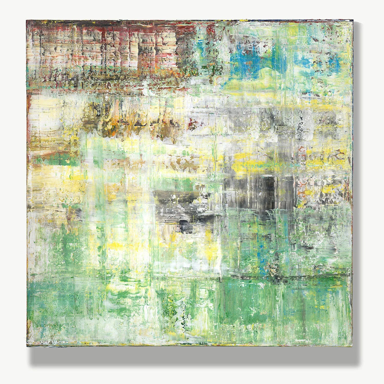 Alchemy of Time -Red Unicorn Art - Original abstract impressionist painting with vibrant, bold colors and rich, thick textures. One-of-a-kind, hand-painted art crafted with love for over 15 years."