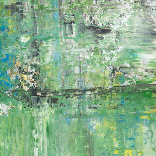 Alchemy of Time -Red Unicorn Art - Original abstract impressionist painting with vibrant, bold colors and rich, thick textures. One-of-a-kind, hand-painted art crafted with love for over 15 years."