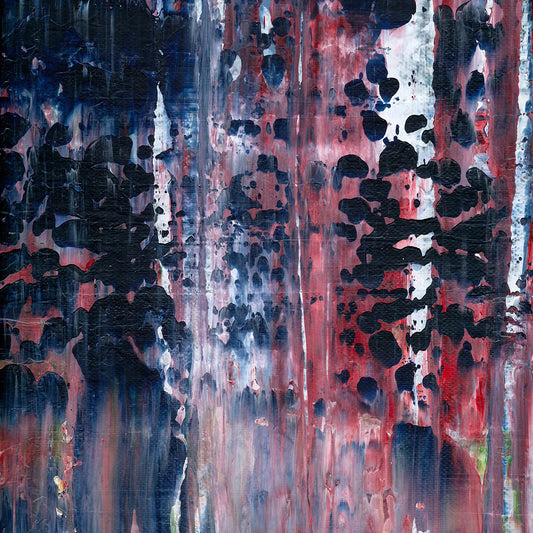 An Early Morning -Red Unicorn Art - Original abstract impressionist painting with vibrant, bold colors and rich, thick textures. One-of-a-kind, hand-painted art crafted with love for over 15 years."