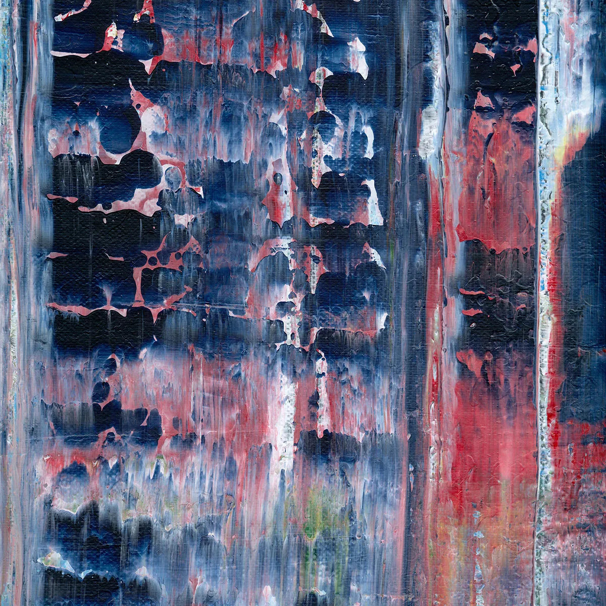 An Early Morning -Red Unicorn Art - Original abstract impressionist painting with vibrant, bold colors and rich, thick textures. One-of-a-kind, hand-painted art crafted with love for over 15 years."