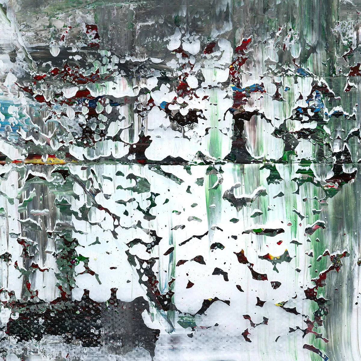 Dancing with Chaos -Red Unicorn Art - Original abstract impressionist painting with vibrant, bold colors and rich, thick textures. One-of-a-kind, hand-painted art crafted with love for over 15 years."