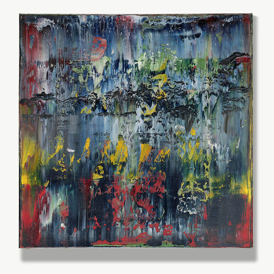 Dawn Pierces the Darkness -Red Unicorn Art - Original abstract impressionist painting with vibrant, bold colors and rich, thick textures. One-of-a-kind, hand-painted art crafted with love for over 15 years."