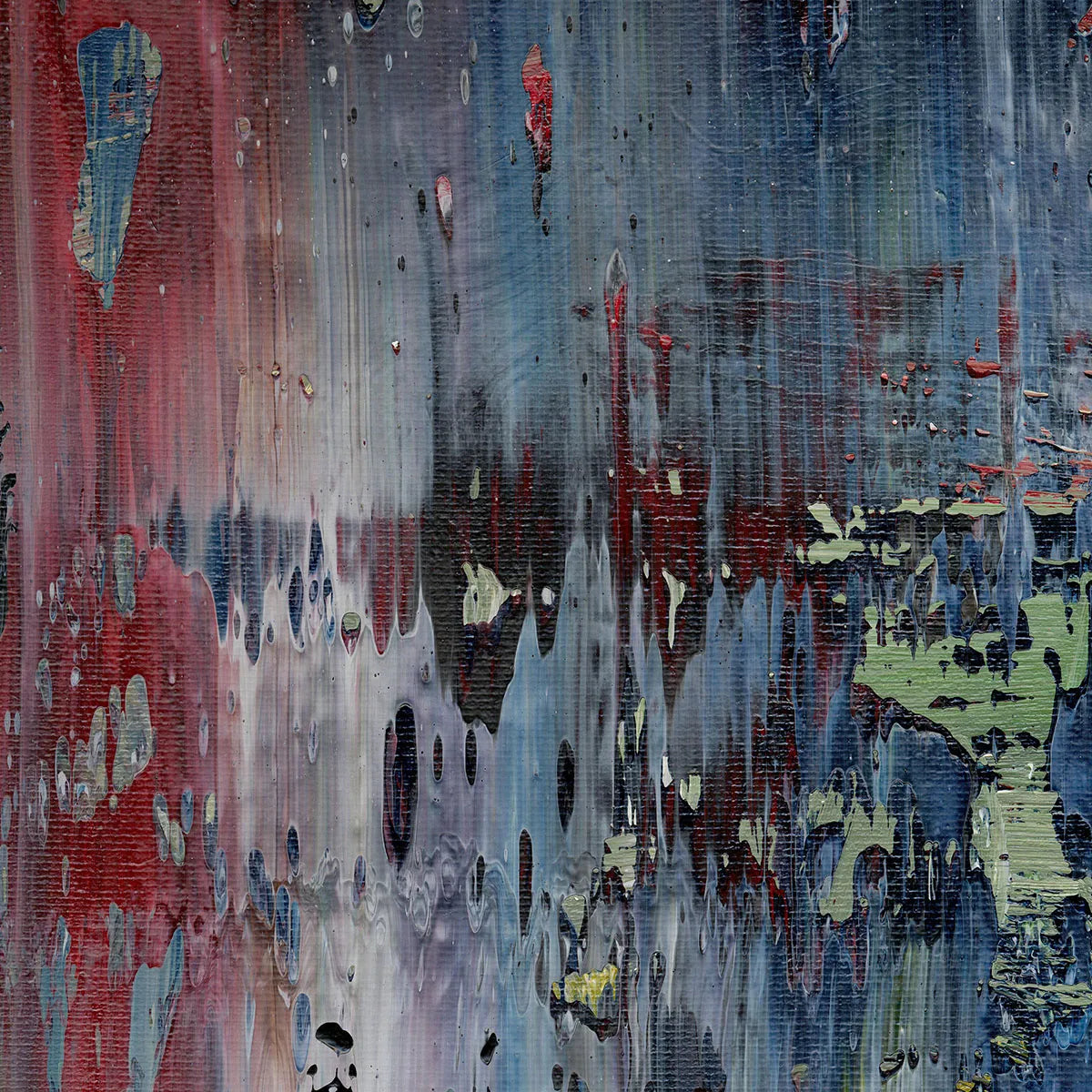 Dawn Pierces the Darkness -Red Unicorn Art - Original abstract impressionist painting with vibrant, bold colors and rich, thick textures. One-of-a-kind, hand-painted art crafted with love for over 15 years."