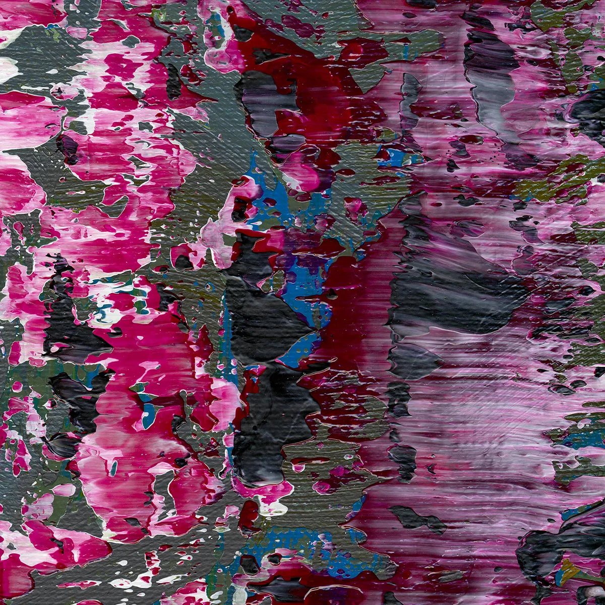 Falling in Love -Red Unicorn Art - Original abstract impressionist painting with vibrant, bold colors and rich, thick textures. One-of-a-kind, hand-painted art crafted with love for over 15 years."