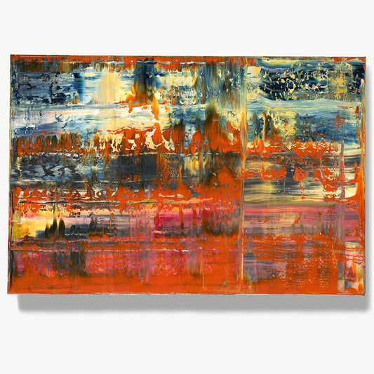 Flamenco -Red Unicorn Art - Original abstract impressionist painting with vibrant, bold colors and rich, thick textures. One-of-a-kind, hand-painted art crafted with love for over 15 years."