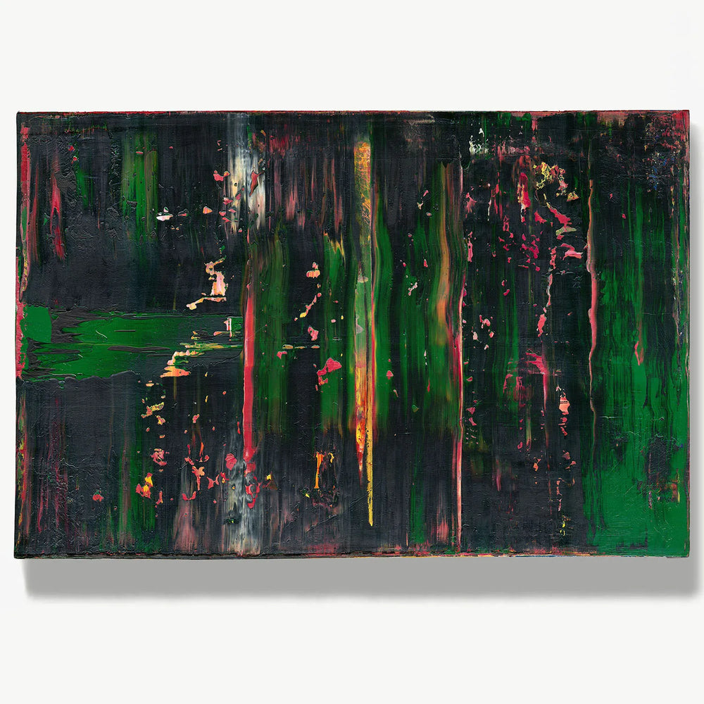 Flames of the Enchanted Forest -Red Unicorn Art - Original abstract impressionist painting with vibrant, bold colors and rich, thick textures. One-of-a-kind, hand-painted art crafted with love for over 15 years."