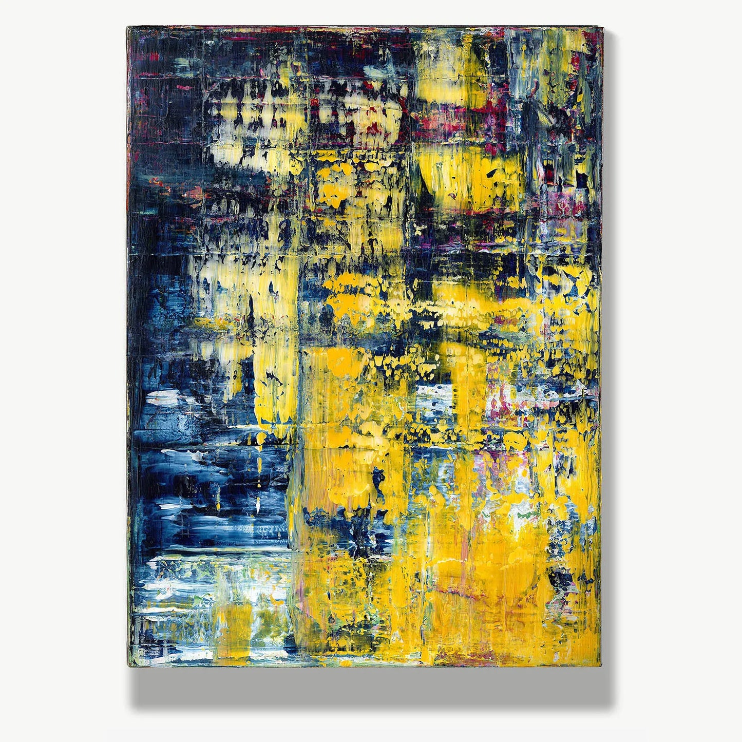 Flare in the Shadows -Red Unicorn Art - Original abstract impressionist painting with vibrant, bold colors and rich, thick textures. One-of-a-kind, hand-painted art crafted with love for over 15 years."