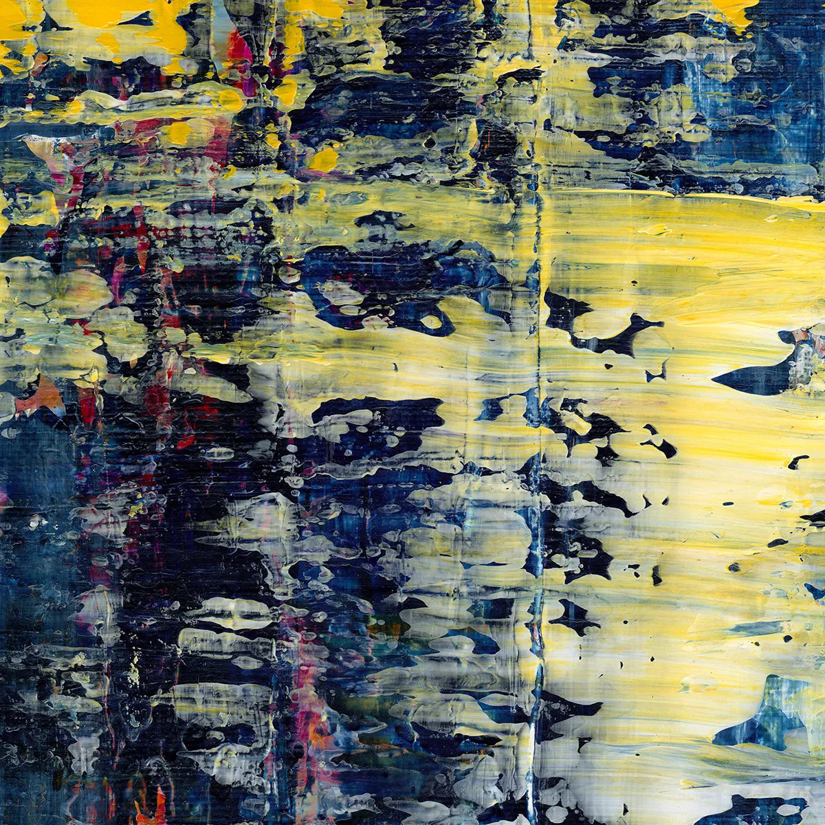 Flare in the Shadows -Red Unicorn Art - Original abstract impressionist painting with vibrant, bold colors and rich, thick textures. One-of-a-kind, hand-painted art crafted with love for over 15 years."