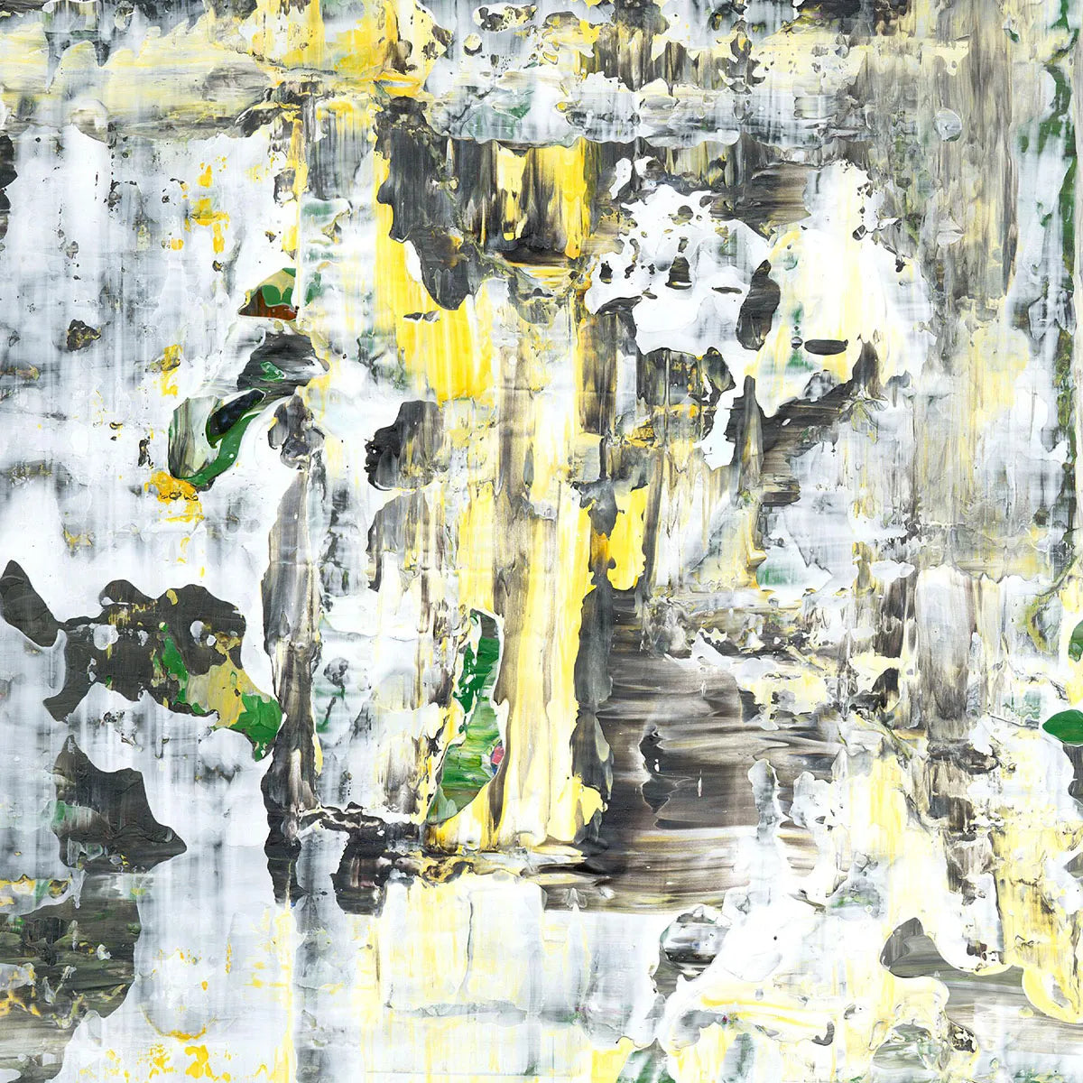 Golden Forest: An Early Snowfall -Red Unicorn Art - Original abstract impressionist painting with vibrant, bold colors and rich, thick textures. One-of-a-kind, hand-painted art crafted with love for over 15 years."