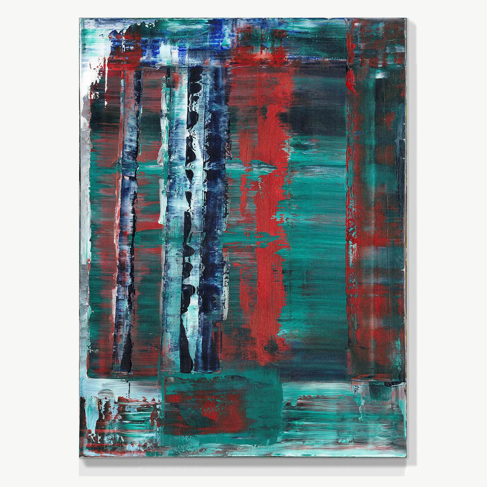 Interweave -Red Unicorn Art - Original abstract impressionist painting with vibrant, bold colors and rich, thick textures. One-of-a-kind, hand-painted art crafted with love for over 15 years."