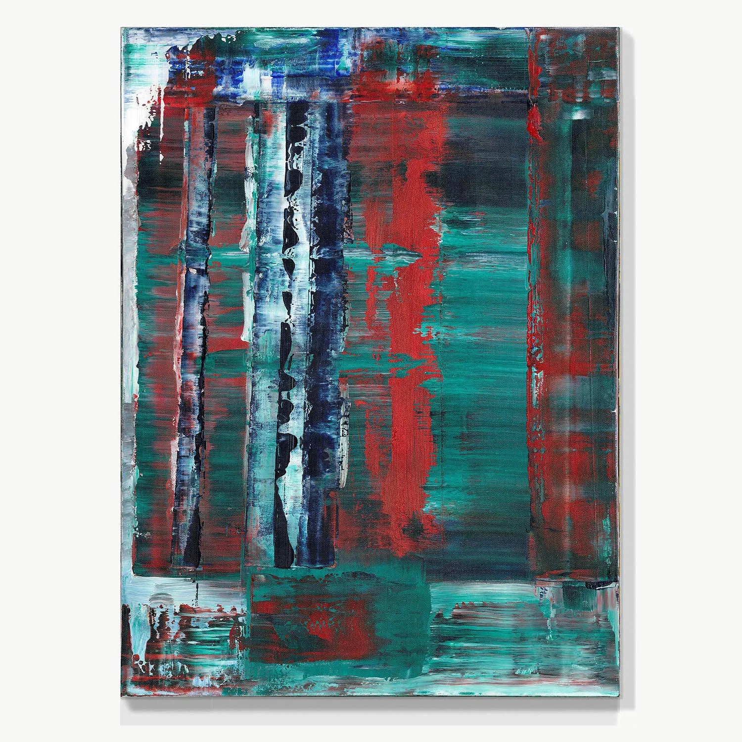 Interweave -Red Unicorn Art - Original abstract impressionist painting with vibrant, bold colors and rich, thick textures. One-of-a-kind, hand-painted art crafted with love for over 15 years."