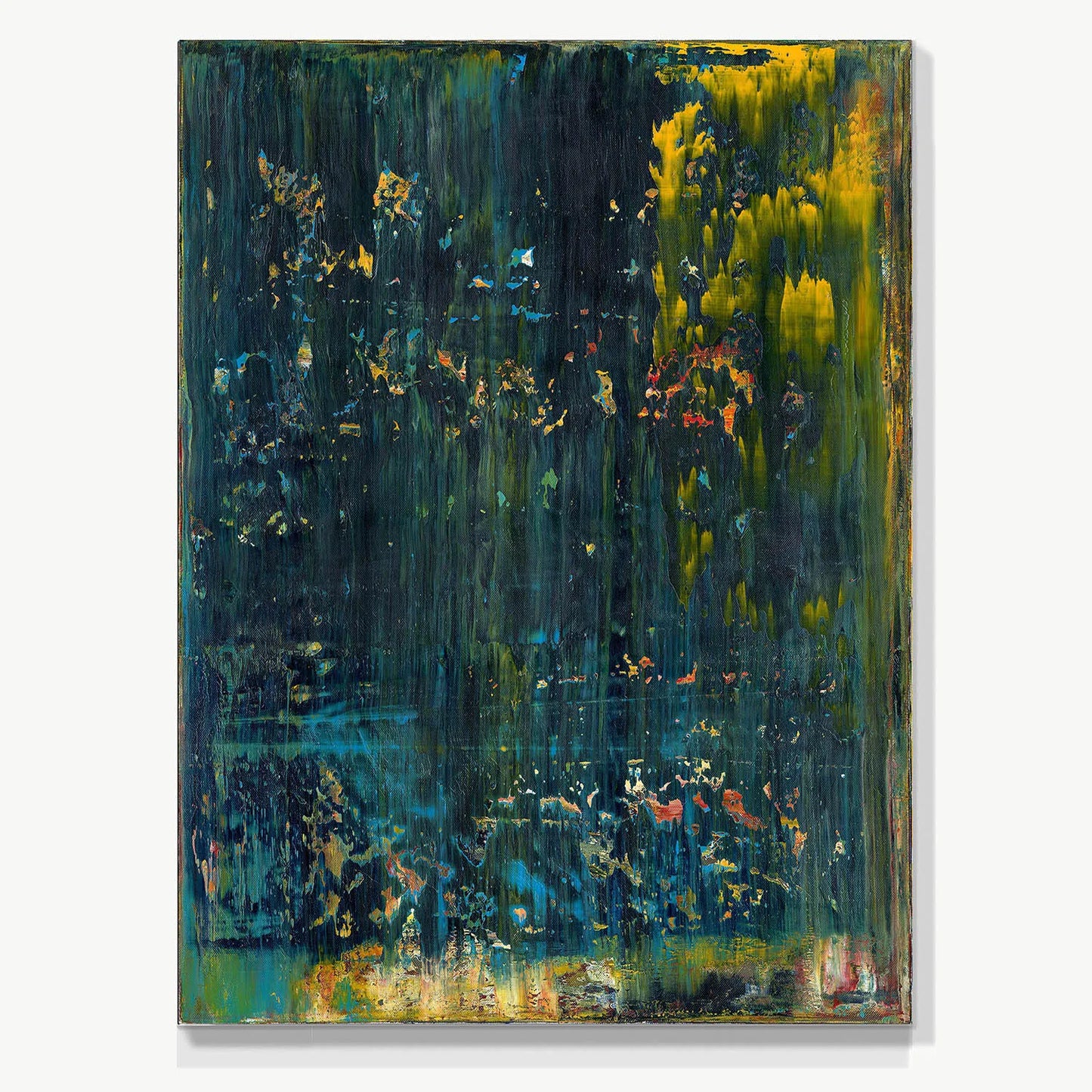 Lights of the Abyss -Red Unicorn Art - Original abstract impressionist painting with vibrant, bold colors and rich, thick textures. One-of-a-kind, hand-painted art crafted with love for over 15 years."