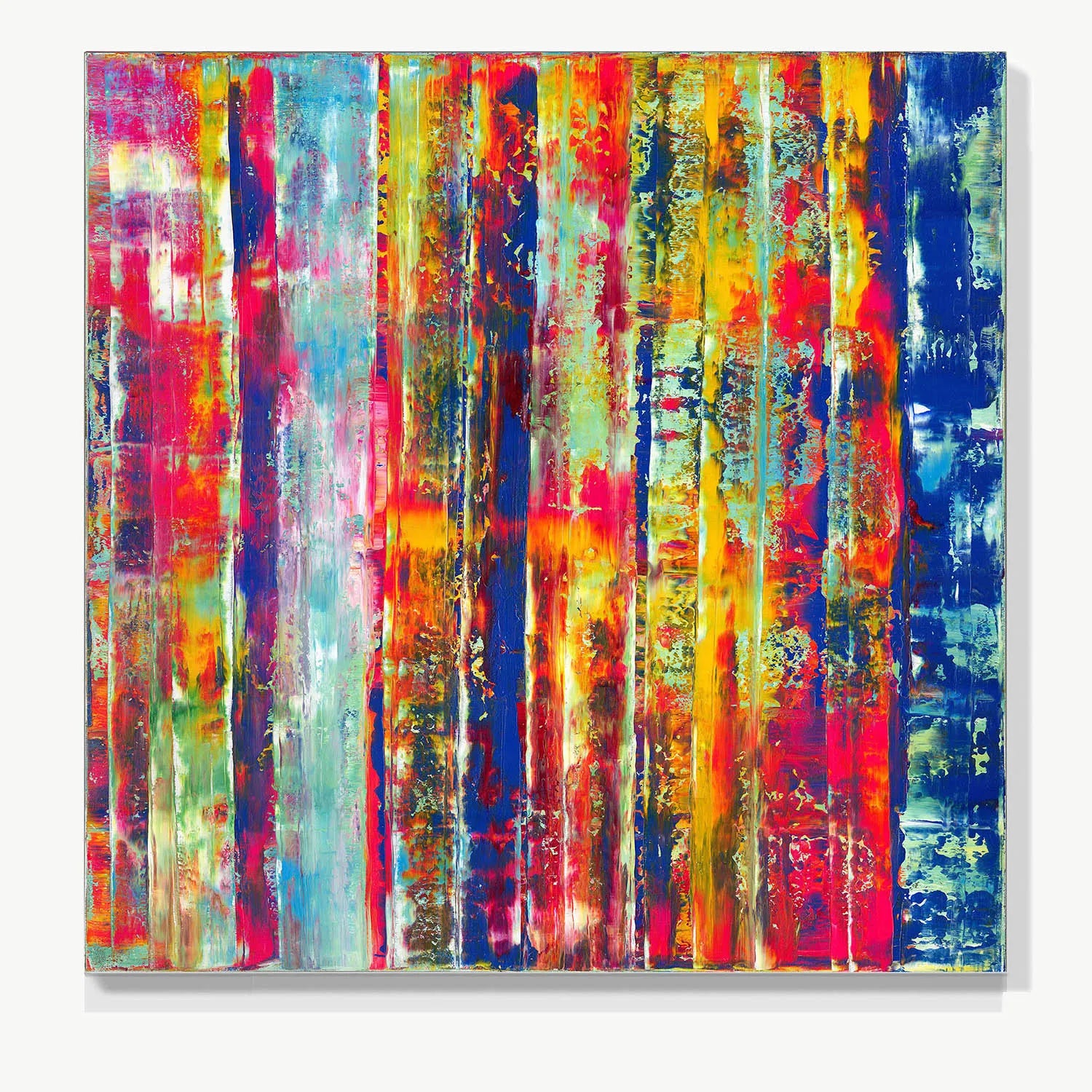 Lights of the Bazaar -Red Unicorn Art - Original abstract impressionist painting with vibrant, bold colors and rich, thick textures. One-of-a-kind, hand-painted art crafted with love for over 15 years."