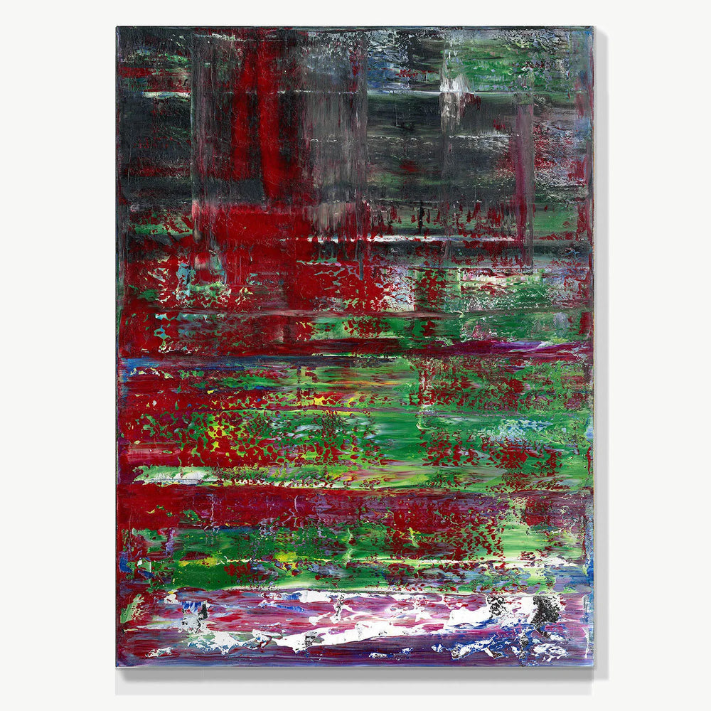 Mystic Reflections I -Red Unicorn Art - Original abstract impressionist painting with vibrant, bold colors and rich, thick textures. One-of-a-kind, hand-painted art crafted with love for over 15 years."