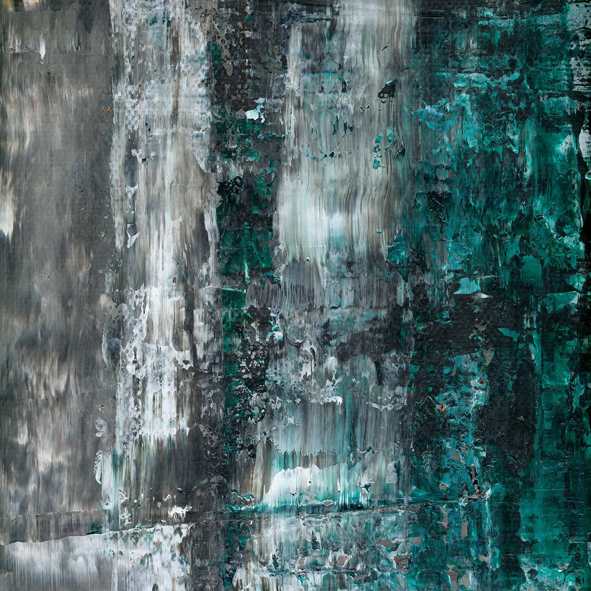 Neon Reflections on Wet Streets -Red Unicorn Art - Original abstract impressionist painting with vibrant, bold colors and rich, thick textures. One-of-a-kind, hand-painted art crafted with love for over 15 years."