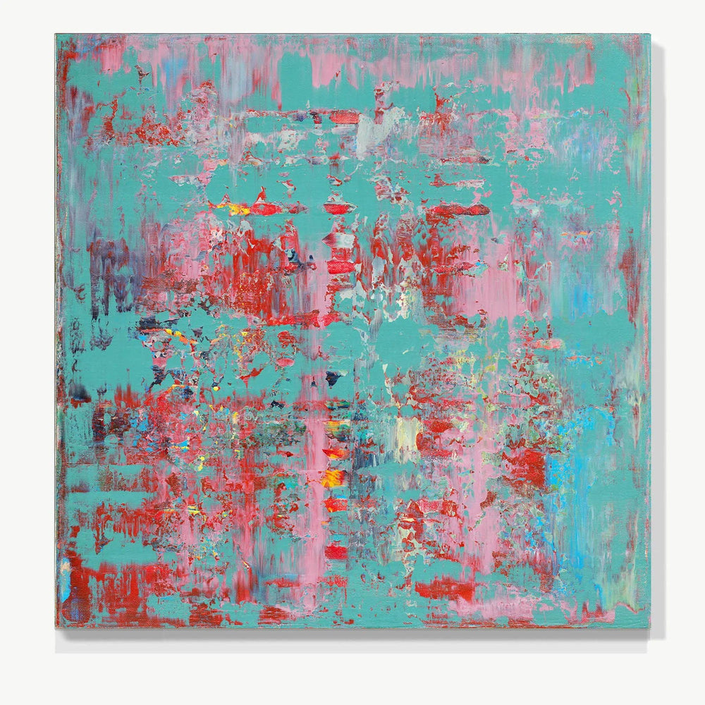 Out of Bllue -Red Unicorn Art - Original abstract impressionist painting with vibrant, bold colors and rich, thick textures. One-of-a-kind, hand-painted art crafted with love for over 15 years."