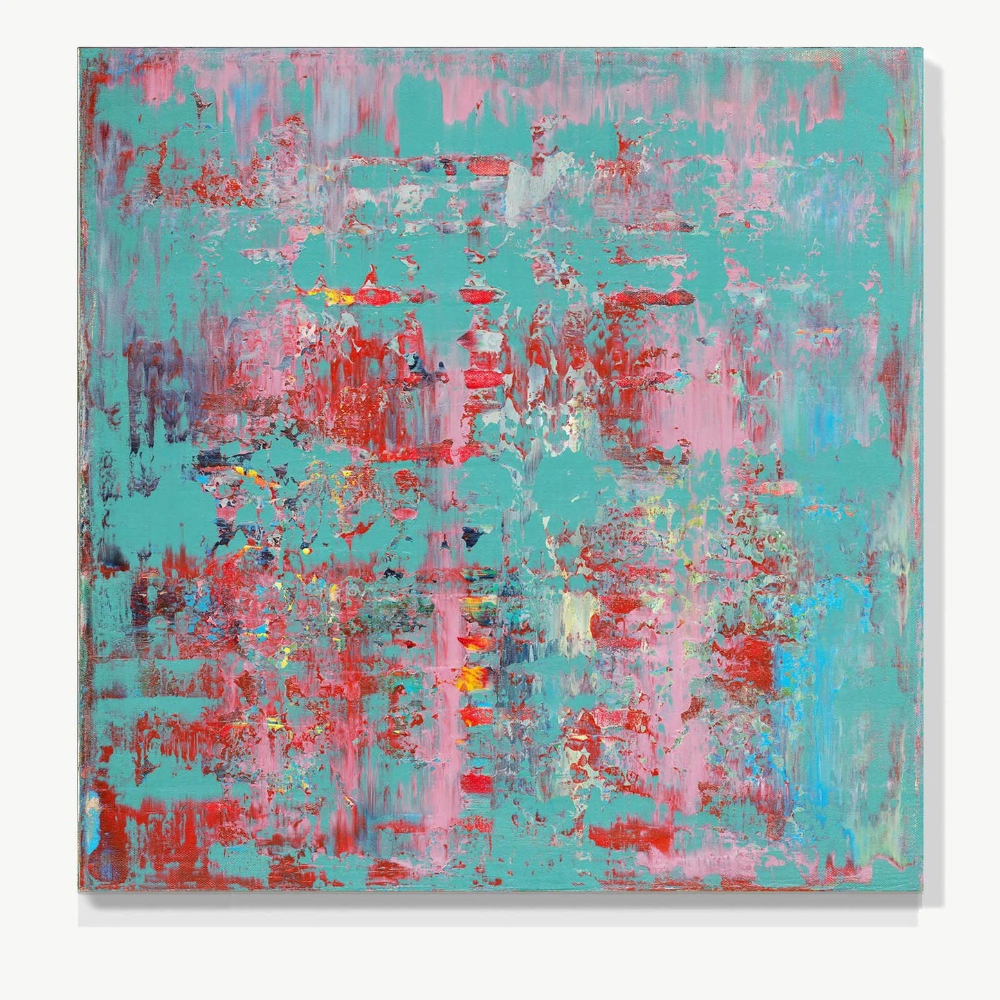 Out of Bllue -Red Unicorn Art - Original abstract impressionist painting with vibrant, bold colors and rich, thick textures. One-of-a-kind, hand-painted art crafted with love for over 15 years."