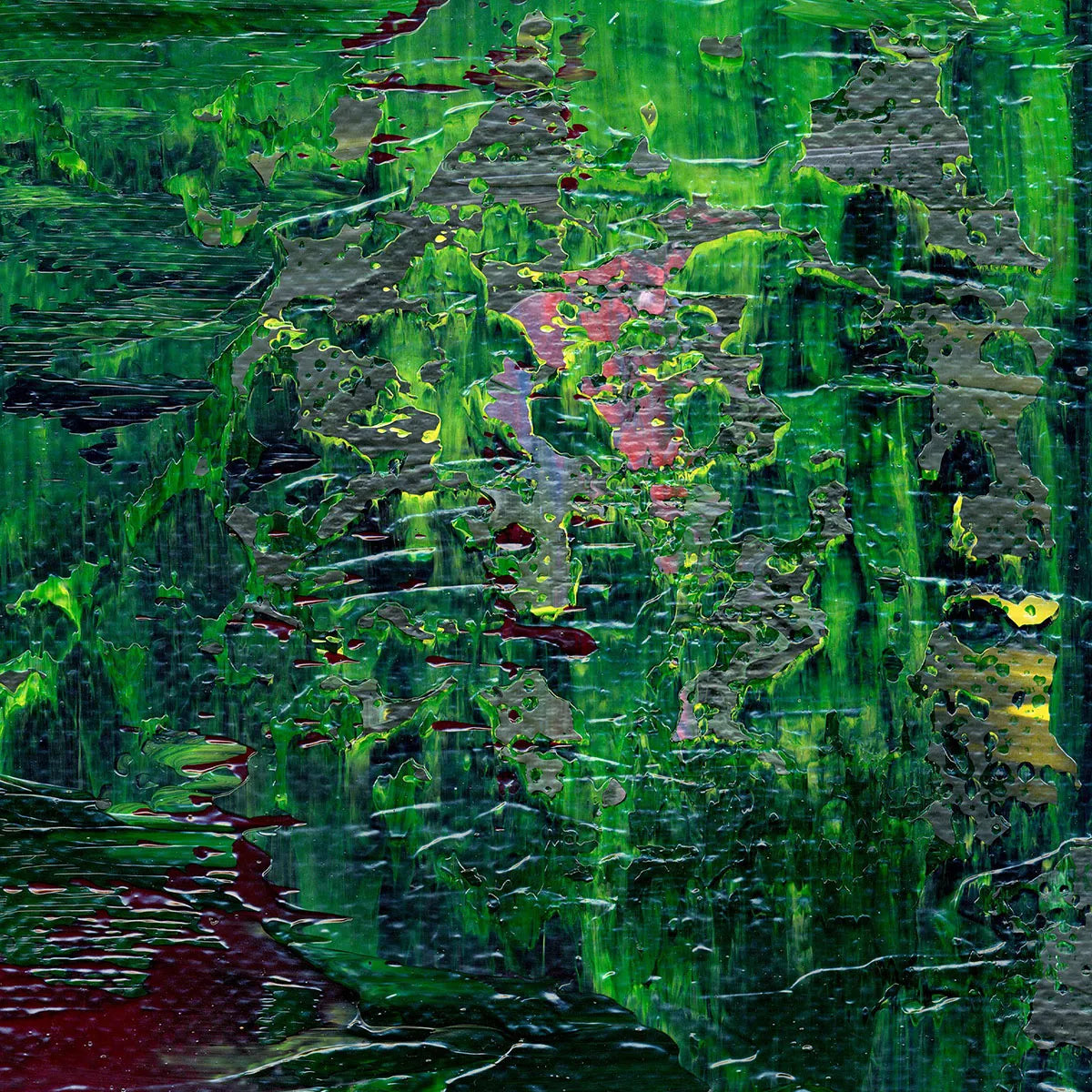 Power of the Volcano -Red Unicorn Art - Original abstract impressionist painting with vibrant, bold colors and rich, thick textures. One-of-a-kind, hand-painted art crafted with love for over 15 years."