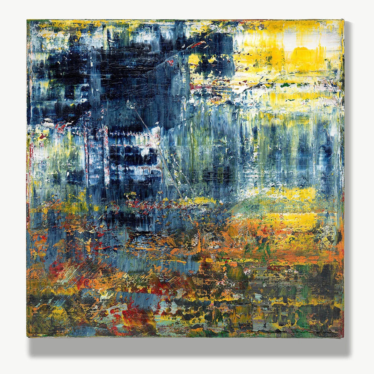 Rebirth from the Ashes -Red Unicorn Art - Original abstract impressionist painting with vibrant, bold colors and rich, thick textures. One-of-a-kind, hand-painted art crafted with love for over 15 years."