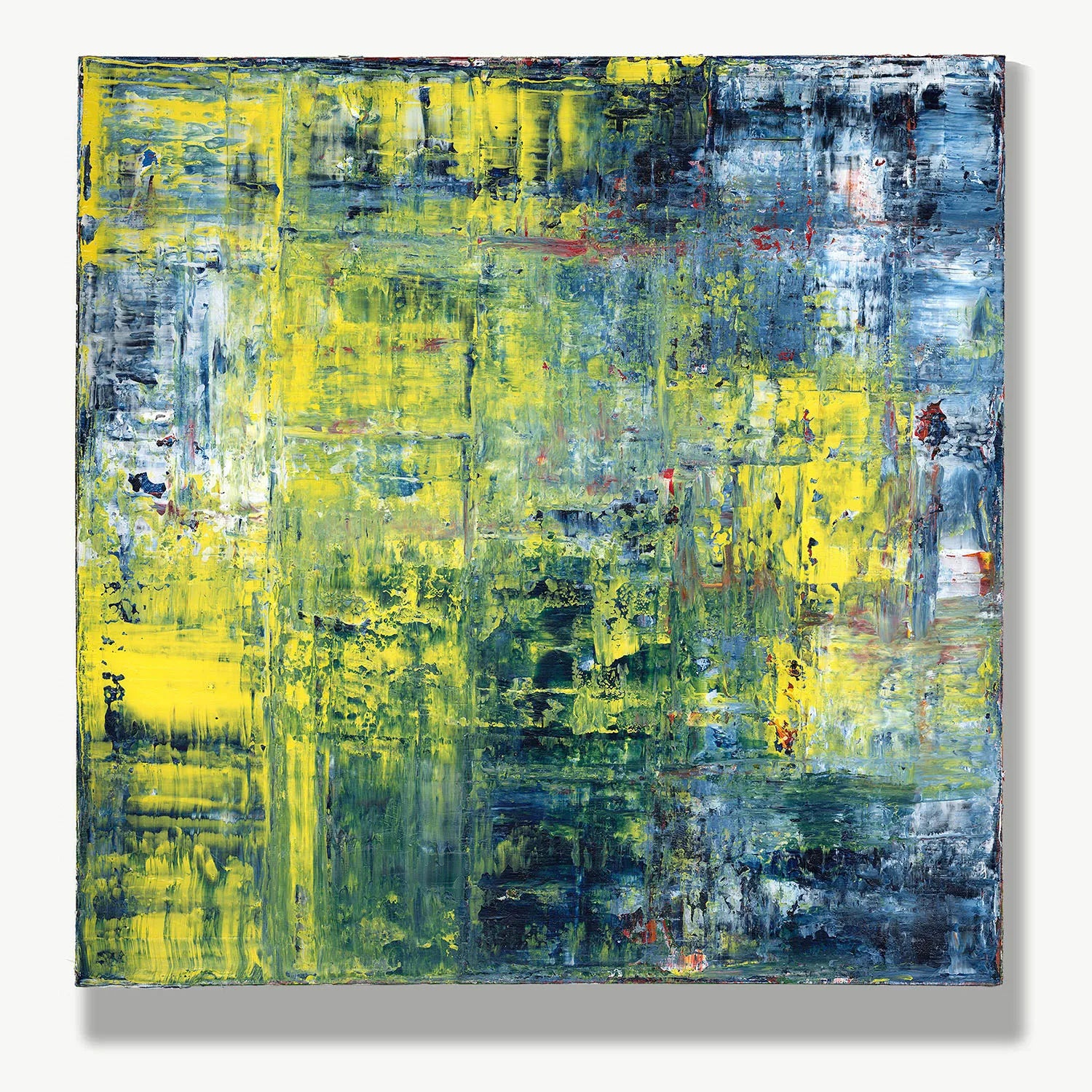 River Reflections -Red Unicorn Art - Original abstract impressionist painting with vibrant, bold colors and rich, thick textures. One-of-a-kind, hand-painted art crafted with love for over 15 years."