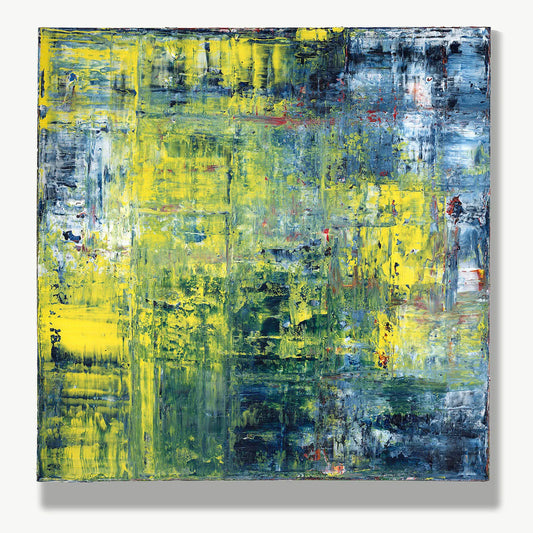 River Reflections -Red Unicorn Art - Original abstract impressionist painting with vibrant, bold colors and rich, thick textures. One-of-a-kind, hand-painted art crafted with love for over 15 years."