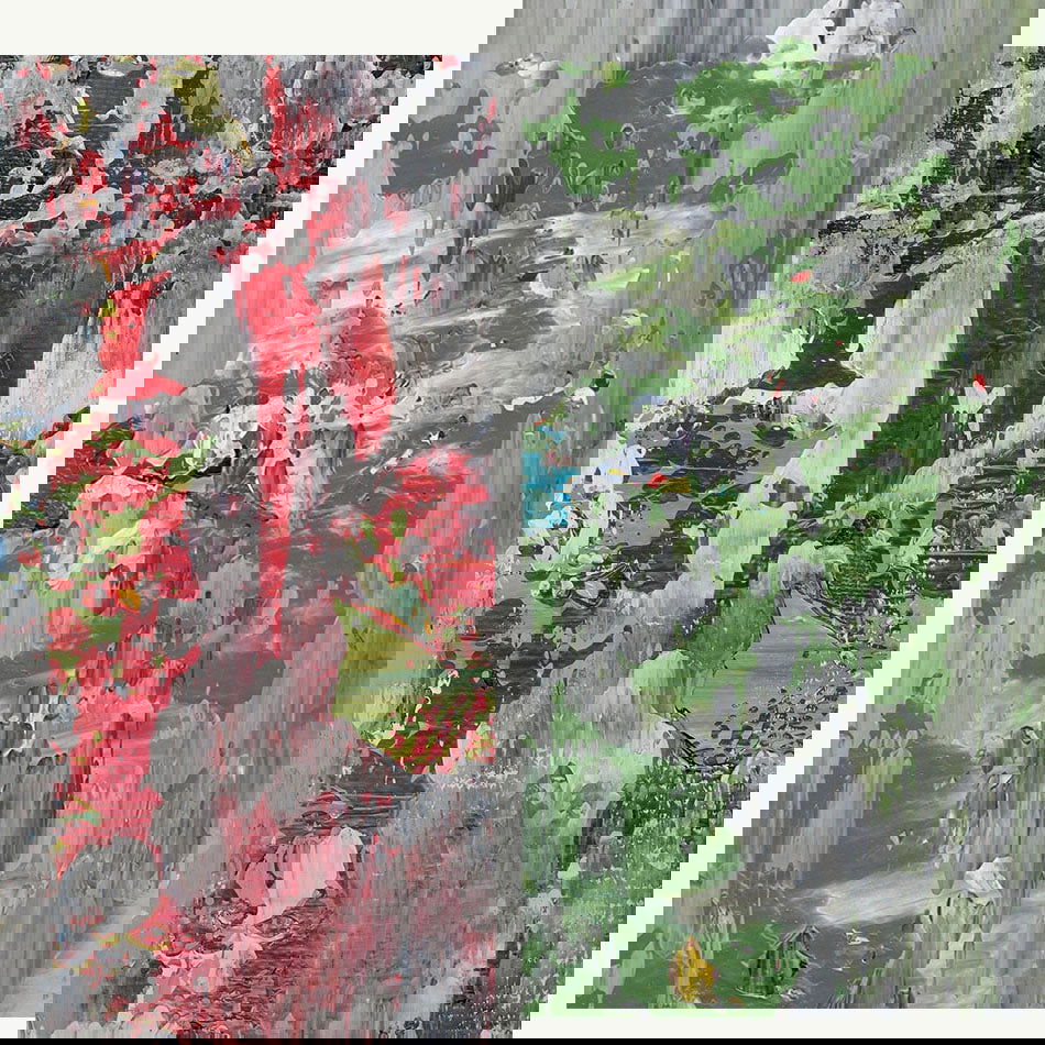 Shattered Reflections -Red Unicorn Art - Original abstract impressionist painting with vibrant, bold colors and rich, thick textures. One-of-a-kind, hand-painted art crafted with love for over 15 years."