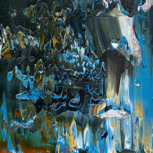 Shifting Perspectives -Red Unicorn Art - Original abstract impressionist painting with vibrant, bold colors and rich, thick textures. One-of-a-kind, hand-painted art crafted with love for over 15 years."