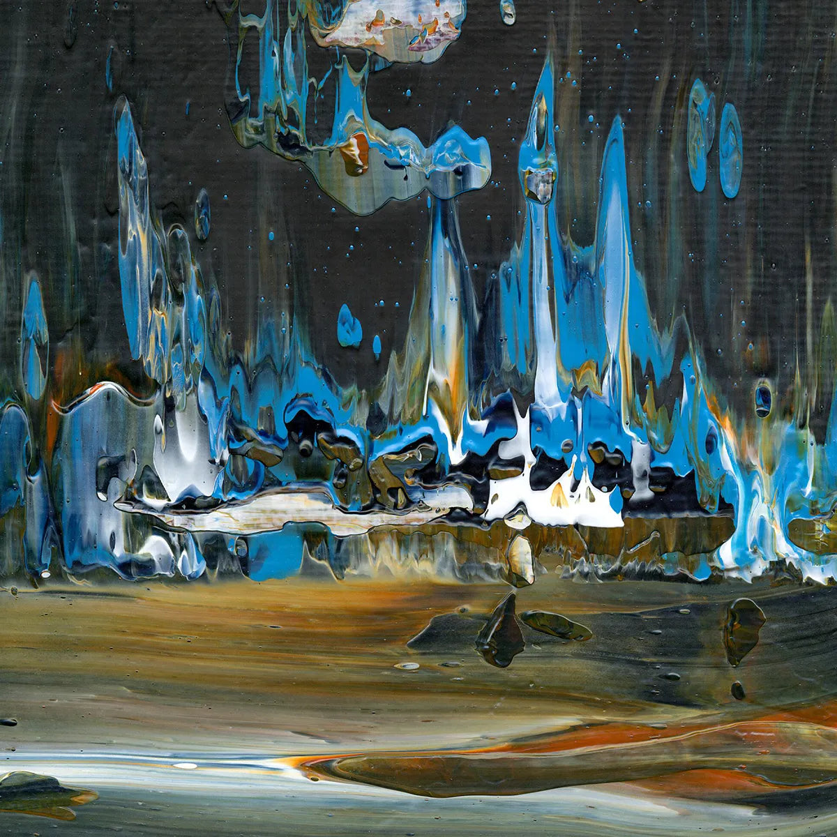 Shifting Perspectives -Red Unicorn Art - Original abstract impressionist painting with vibrant, bold colors and rich, thick textures. One-of-a-kind, hand-painted art crafted with love for over 15 years."