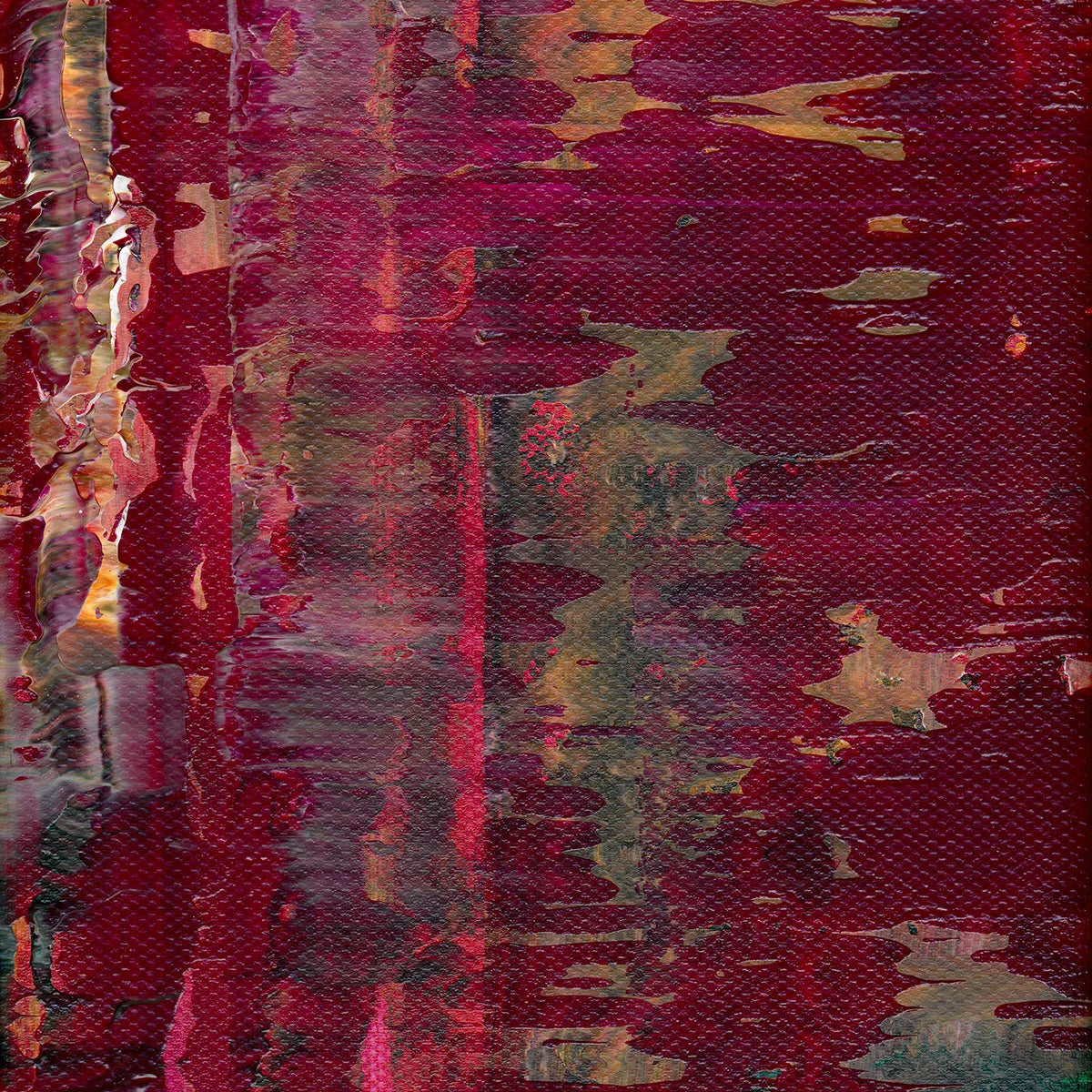 Symphony of Life's Colors -Red Unicorn Art - Original abstract impressionist painting with vibrant, bold colors and rich, thick textures. One-of-a-kind, hand-painted art crafted with love for over 15 years."