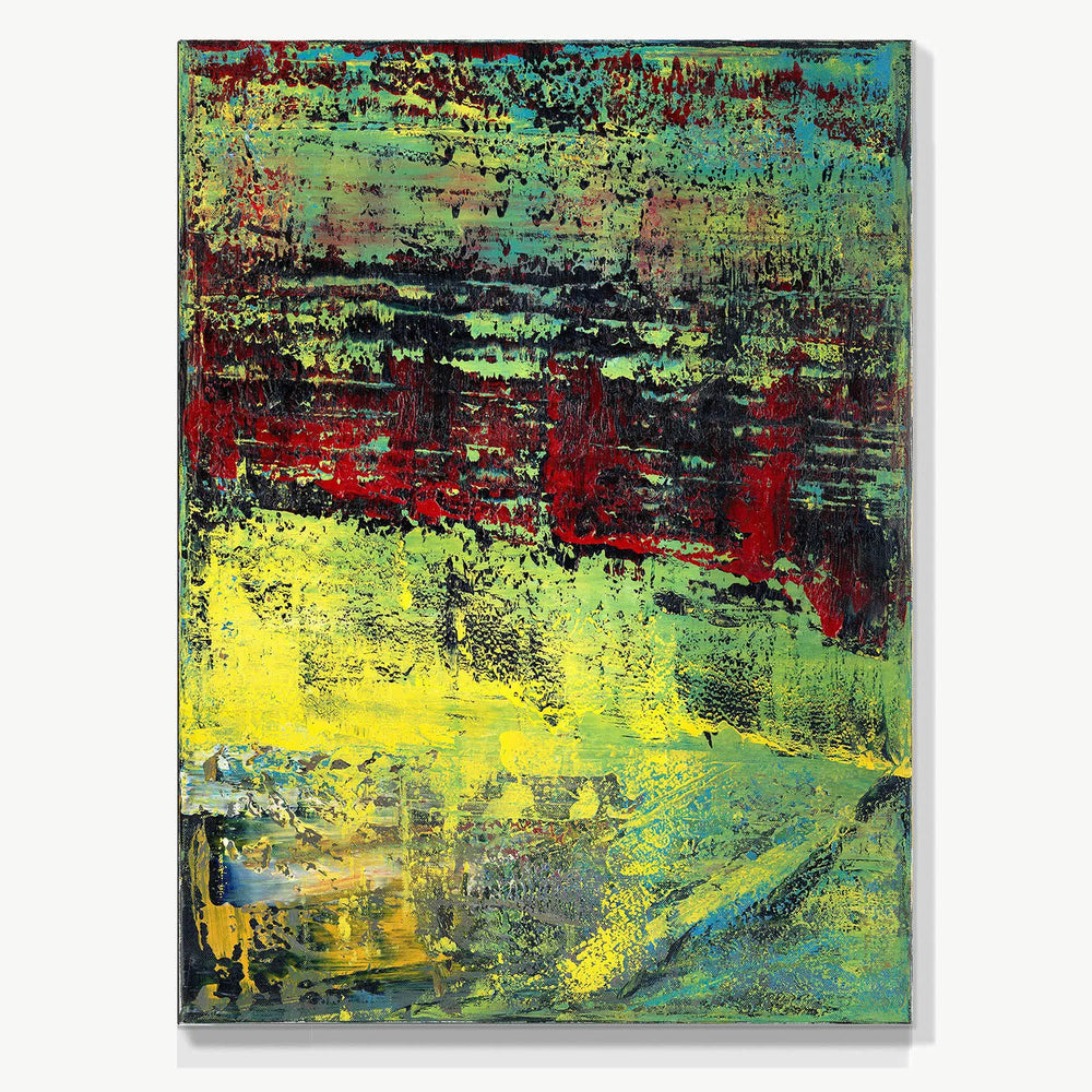 Symphony of the Inner Self -Red Unicorn Art - Original abstract impressionist painting with vibrant, bold colors and rich, thick textures. One-of-a-kind, hand-painted art crafted with love for over 15 years."