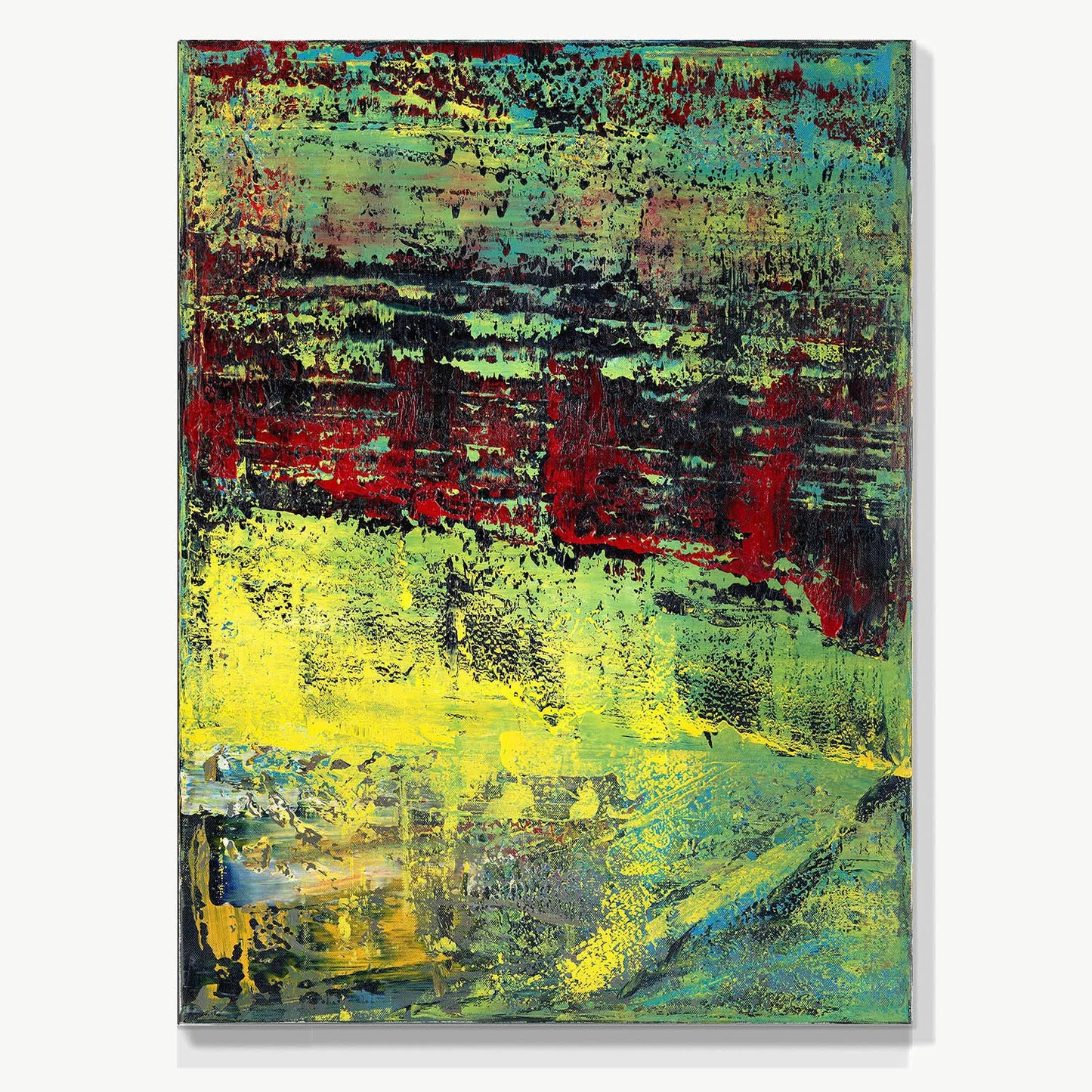Symphony of the Inner Self -Red Unicorn Art - Original abstract impressionist painting with vibrant, bold colors and rich, thick textures. One-of-a-kind, hand-painted art crafted with love for over 15 years."
