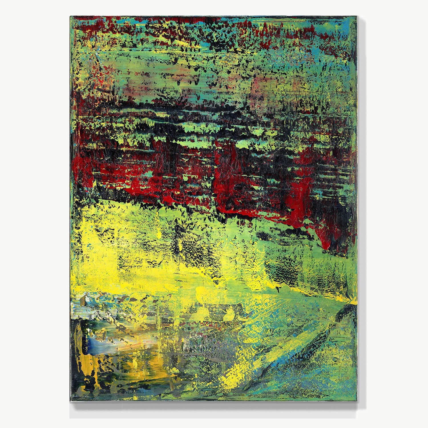 Symphony of the Inner Self -Red Unicorn Art - Original abstract impressionist painting with vibrant, bold colors and rich, thick textures. One-of-a-kind, hand-painted art crafted with love for over 15 years."