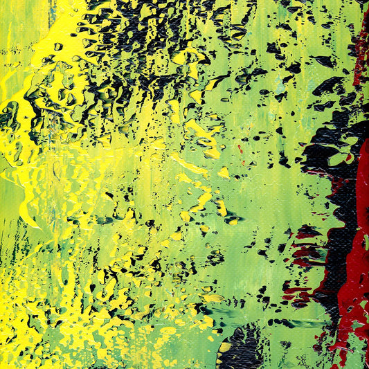 Symphony of the Inner Self -Red Unicorn Art - Original abstract impressionist painting with vibrant, bold colors and rich, thick textures. One-of-a-kind, hand-painted art crafted with love for over 15 years."