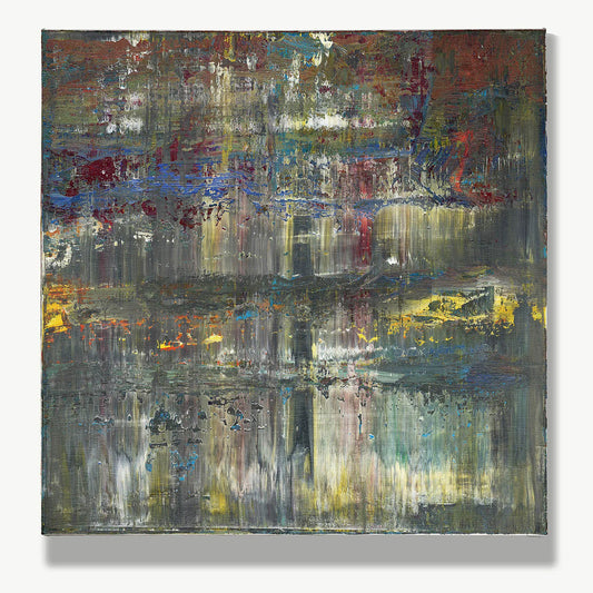 The Flowing Aurora -Red Unicorn Art - Original abstract impressionist painting with vibrant, bold colors and rich, thick textures. One-of-a-kind, hand-painted art crafted with love for over 15 years."