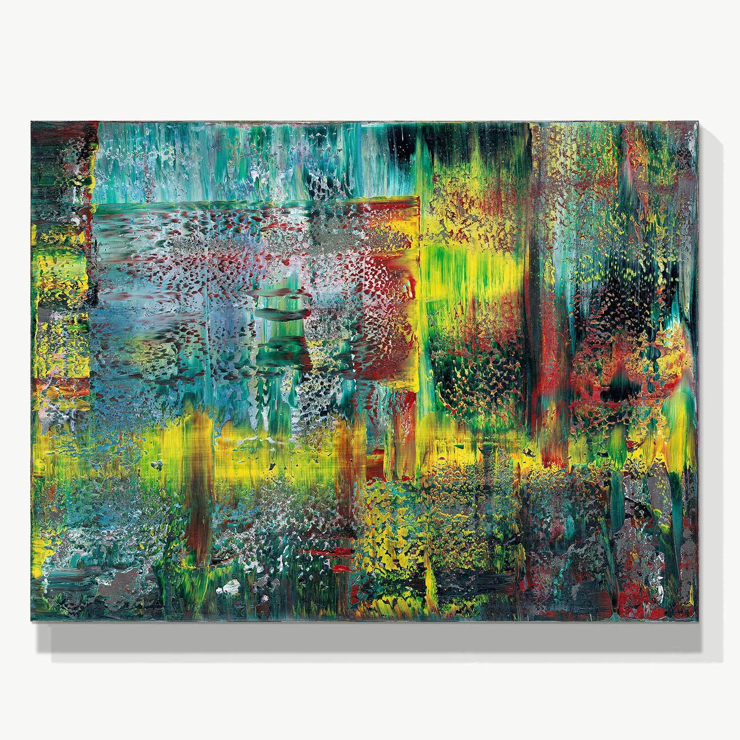 The Night Whispers of the Forest -Red Unicorn Art - Original abstract impressionist painting with vibrant, bold colors and rich, thick textures. One-of-a-kind, hand-painted art crafted with love for over 15 years."