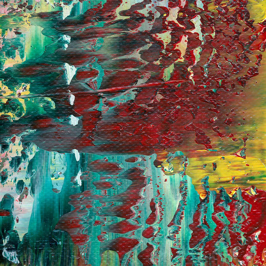 The Night Whispers of the Forest -Red Unicorn Art - Original abstract impressionist painting with vibrant, bold colors and rich, thick textures. One-of-a-kind, hand-painted art crafted with love for over 15 years."