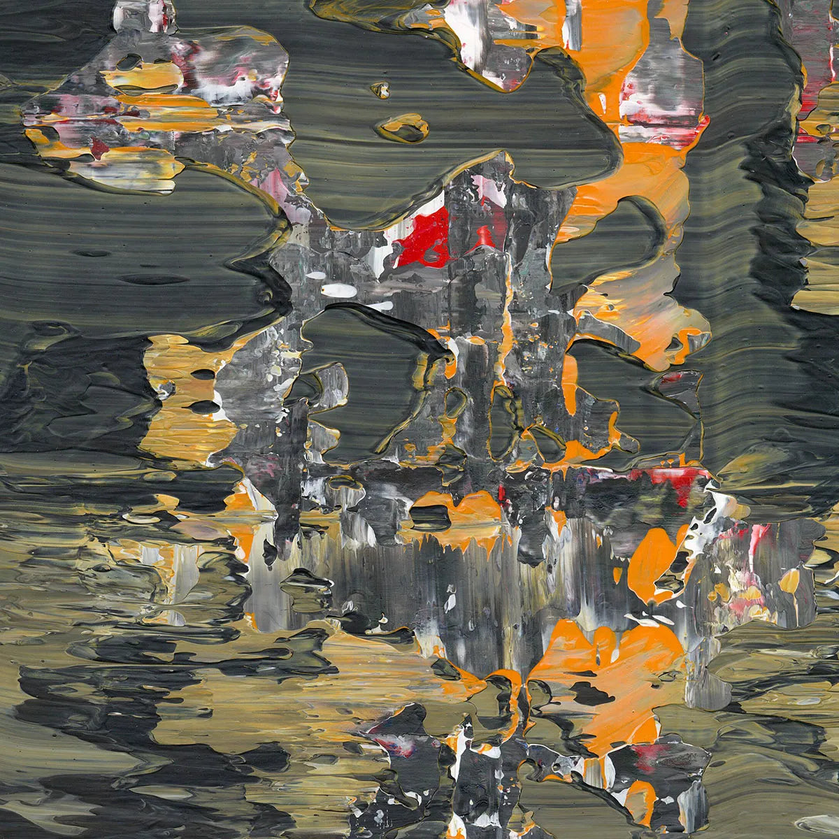 The Rebirth of Time -Red Unicorn Art - Original abstract impressionist painting with vibrant, bold colors and rich, thick textures. One-of-a-kind, hand-painted art crafted with love for over 15 years."