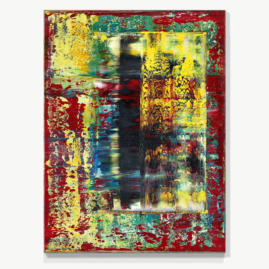 Traditional Splendor -Red Unicorn Art - Original abstract impressionist painting with vibrant, bold colors and rich, thick textures. One-of-a-kind, hand-painted art crafted with love for over 15 years."