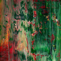 Verdant Spirit Valley -Red Unicorn Art - Original abstract impressionist painting with vibrant, bold colors and rich, thick textures. One-of-a-kind, hand-painted art crafted with love for over 15 years."