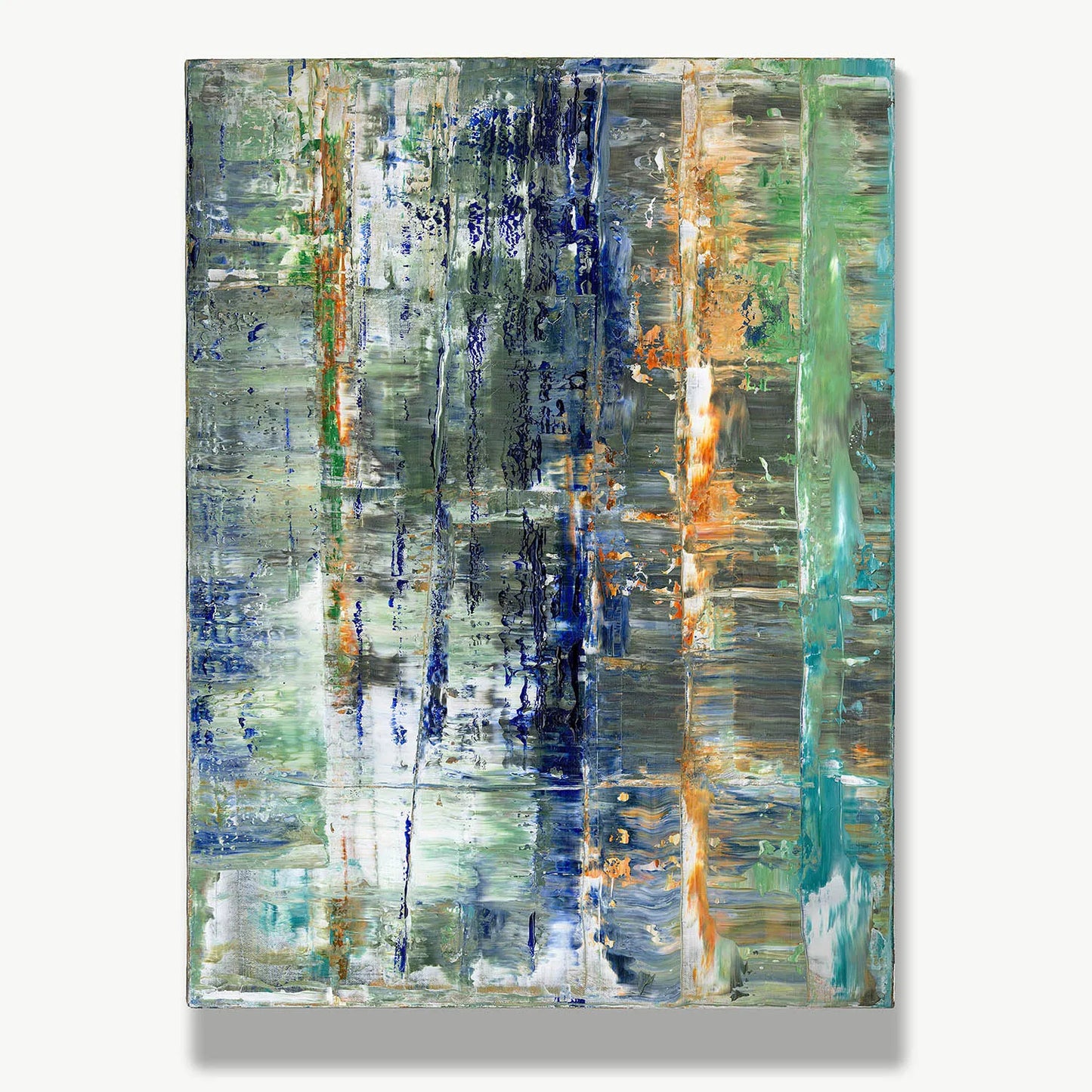 Vertical Melodies -Red Unicorn Art - Original abstract impressionist painting with vibrant, bold colors and rich, thick textures. One-of-a-kind, hand-painted art crafted with love for over 15 years."