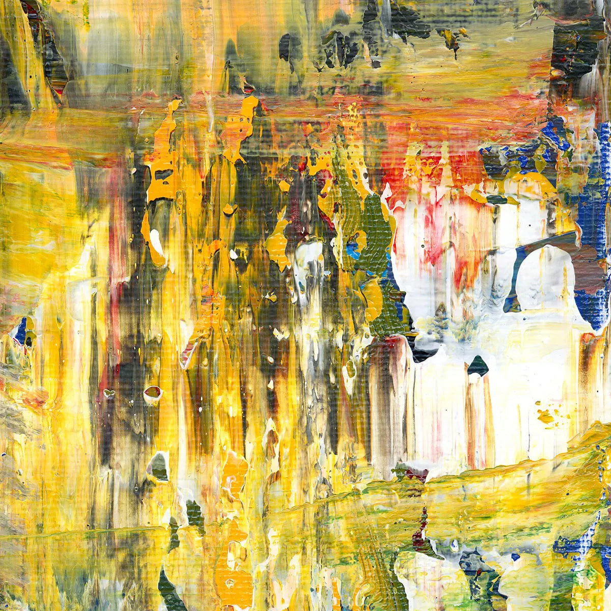 Whispers of Dawn -Red Unicorn Art - Original abstract impressionist painting with vibrant, bold colors and rich, thick textures. One-of-a-kind, hand-painted art crafted with love for over 15 years."