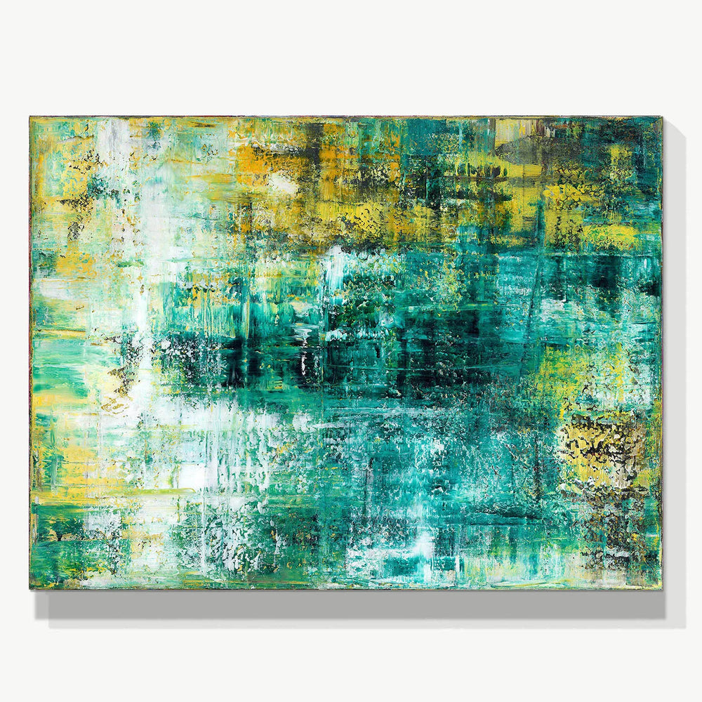 Whispers of Forest and Lake -Red Unicorn Art - Original abstract impressionist painting with vibrant, bold colors and rich, thick textures. One-of-a-kind, hand-painted art crafted with love for over 15 years."