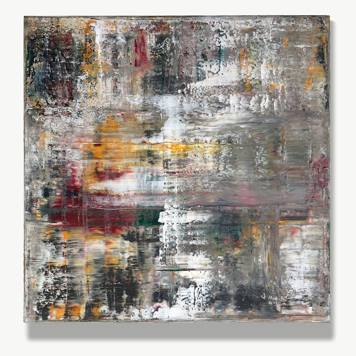 City Neon Reflections After Rain/Neon Reflections on Wet Streets -Red Unicorn Art - Original abstract impressionist painting with vibrant, bold colors and rich, thick textures. One-of-a-kind, hand-painted art crafted with love for over 15 years."