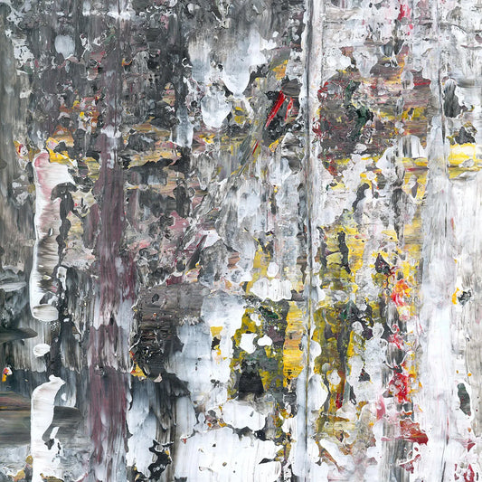 Silent Shadows on Wet Streets (set of 2) -Red Unicorn Art - Original abstract impressionist painting with vibrant, bold colors and rich, thick textures. One-of-a-kind, hand-painted art crafted with love for over 15 years."