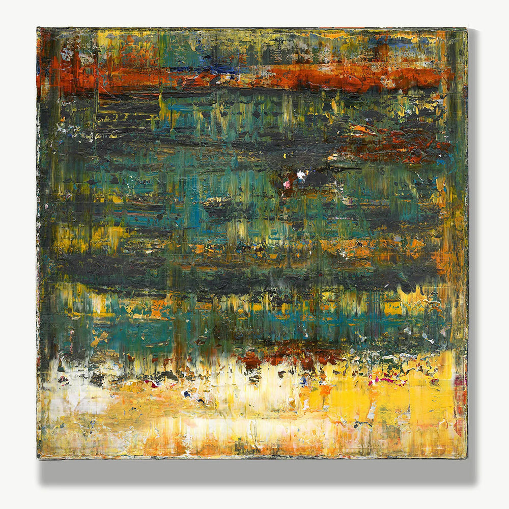 A Cooling Flame -Red Unicorn Art - Original abstract impressionist painting with vibrant, bold colors and rich, thick textures. One-of-a-kind, hand-painted art crafted with love for over 15 years."