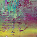 Aurora Dreams -Red Unicorn Art - Original abstract impressionist painting with vibrant, bold colors and rich, thick textures. One-of-a-kind, hand-painted art crafted with love for over 15 years."